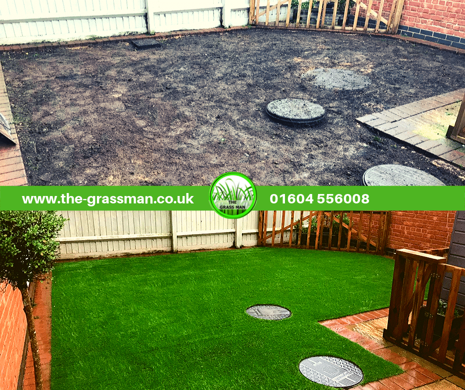 Artificial Grass flitwick before after